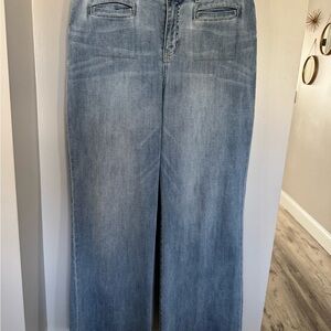 Cabi Venice Jeans  Light Blue Wide Leg Women’s